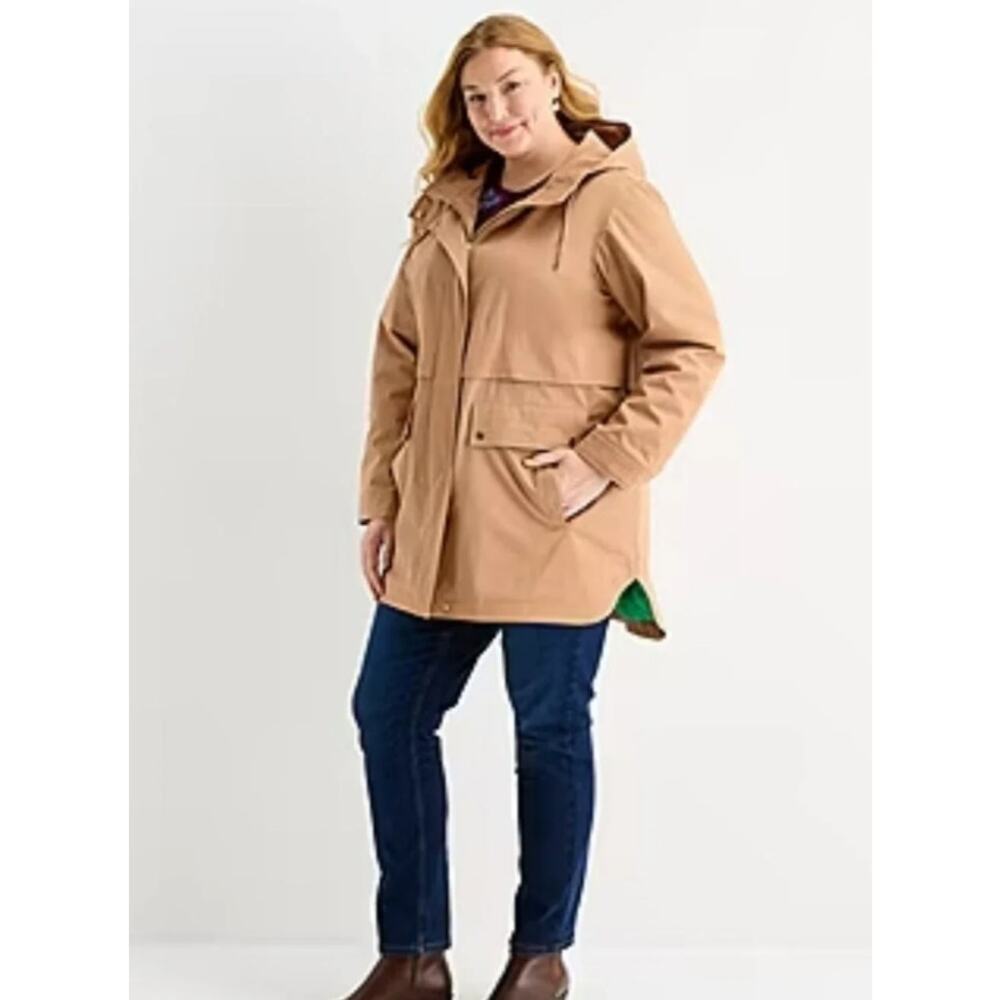 Liz Claiborne Womens Midweight Anorak in French Caramel, Sz XXL--NWT - Picture 3 of 10